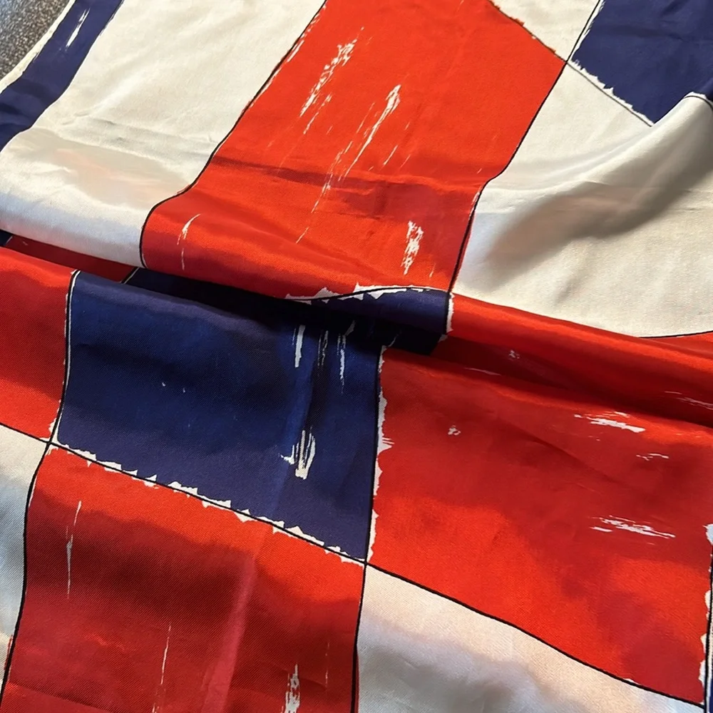 Vintage Red White & Blue Patriotic Scarf